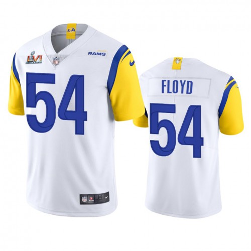 Los Angeles Los Angeles Rams #54 Leonard Floyd Men's Super Bowl LVI Patch Alternate Vapor Limited Jersey - White Men's