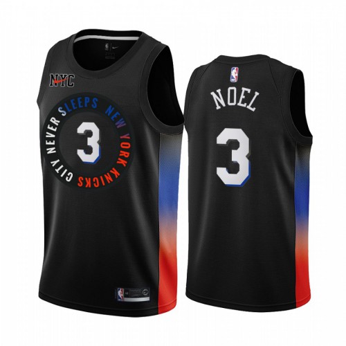 New York Knicks #3 Nerlens Noel Black Youth Swingman 2020-21 City Edition Jersey Youth
