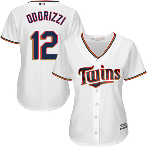 Minnesota Twins #12 Jake Odorizzi White Home Women's Stitched Jersey Womens