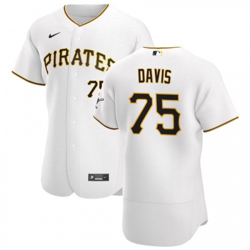 Pittsburgh Pittsburgh Pirates #75 Austin Davis Men's White Home 2020 Authentic Player Jersey Men's