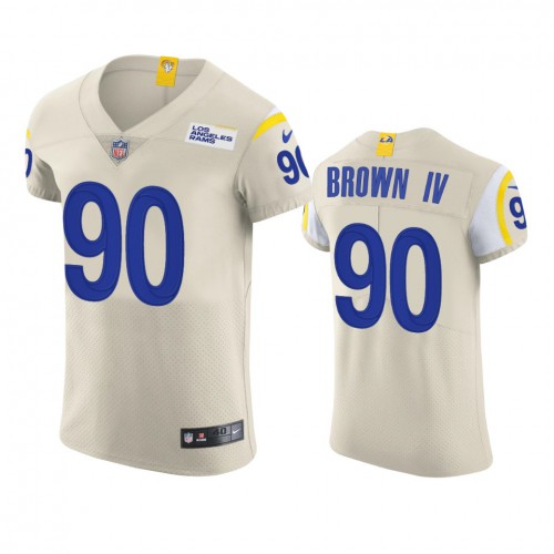 Los Angeles Los Angeles Rams #90 Earnest Brown IV Men's Vapor Elite Player Jersey - Bone Men's
