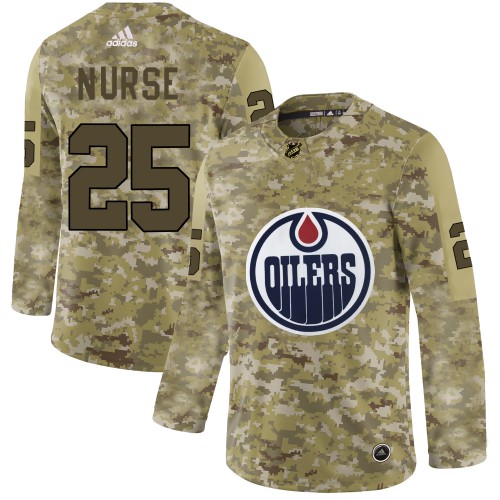 Adidas Edmonton Oilers #25 Darnell Nurse Camo Authentic Stitched Jersey Men's
