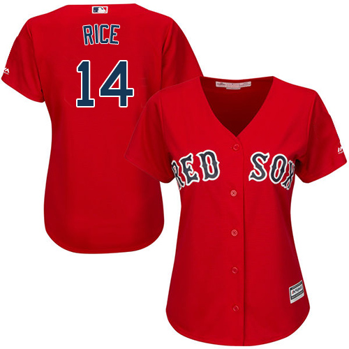 Boston Red Sox #14 Jim Rice Red Alternate Women's Stitched Jersey Womens