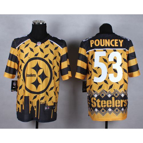 Pittsburgh Steelers #53 Maurkice Pouncey Gold Men's Stitched Elite Noble Fashion Jersey Men's