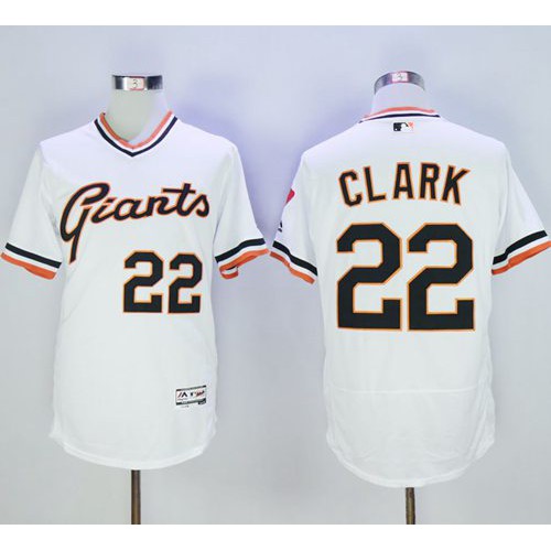 San Francisco Giants #22 Will Clark White Flexbase Authentic Collection Cooperstown Stitched Jersey Men's