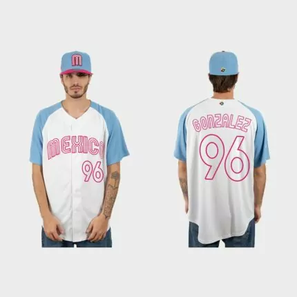 Felipe Gonzalez Mexico Baseball 2023 World Baseball Classic Jersey – White Blue