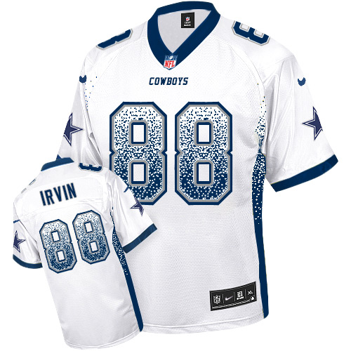 Cowboys #88 Michael Irvin White Youth Stitched Elite Drift Fashion Jersey