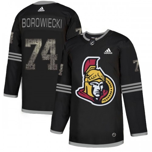 Adidas Ottawa Senators #74 Mark Borowiecki Black Authentic Classic Stitched Jersey Men's