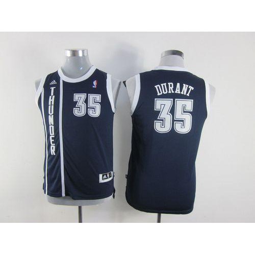 Oklahoma City Thunder #35 Kevin Durant Navy Blue Alternate Stitched Youth Jersey Youth