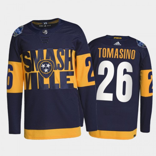 Adidas Nashville Predators #26 Philip Tomasino Men's 2022 Stadium Series Authentic Jersey - Navy Men's