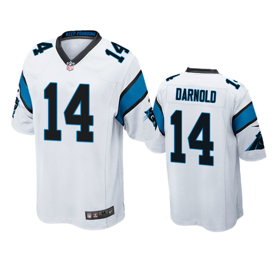 Panthers #14 Sam Darnold White Men's Stitched New Elite Jersey