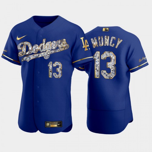 Los Angeles Los Angeles Dodgers #13 Max Muncy Men's Diamond Edition Jersey - Royal Men's