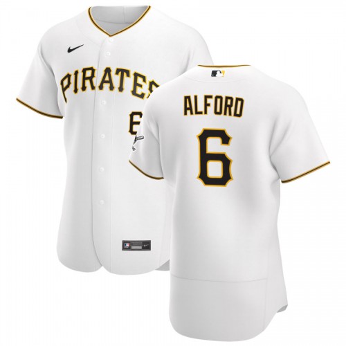 Pittsburgh Pittsburgh Pirates #6 Anthony Alford Men's White Home 2020 Authentic Player Jersey Men's