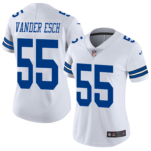 Cowboys #55 Leighton Vander Esch White Women's Stitched Vapor Untouchable Limited Jersey