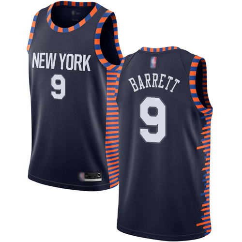 New York Knicks #9 R.J. Barrett Navy Youth Swingman City Edition 2018/19 Jersey Youth