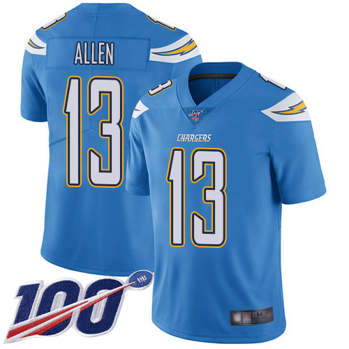 Chargers #13 Keenan Allen Electric Blue Alternate Men's Stitched 100th Season Vapor Limited Jersey