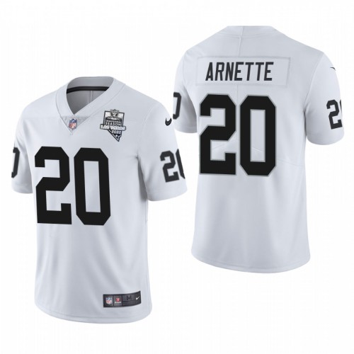 Las Vegas Las Vegas Raiders #20 Damon Arnette Men's 2020 Inaugural Season Vapor Limited Jersey White Men's