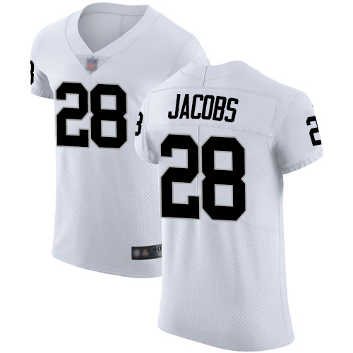 Raiders #28 Josh Jacobs White Men's Stitched Vapor Untouchable Elite Jersey