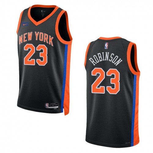 New York New York Knicks #23 Mitchell Robin Unisex Black 2022-23 Swingman Jersey - City Edition Mens
