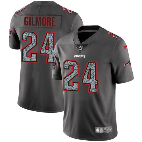 New England Patriots #24 Stephon Gilmore Gray Static Men's Stitched Vapor Untouchable Limited Jersey Men's