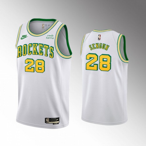 Houston Rockets #28 Alperen Sengun Mens White 2022-23 Classic Edition Jersey Mens