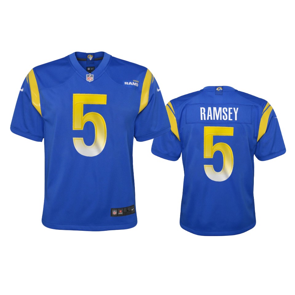 Los Angeles Rams #5 Jalen Ramsey Youth Game Jersey - Royal