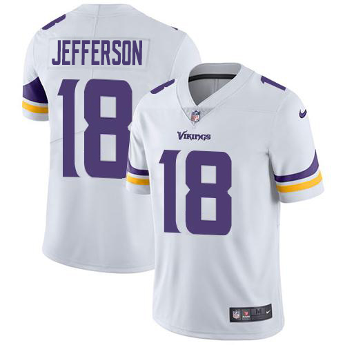 Vikings #18 Justin Jefferson White Youth Stitched Vapor Untouchable Limited Jersey