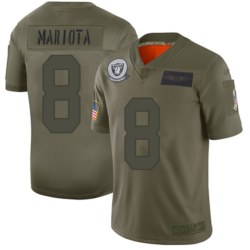 Las Vegas Raiders #8 Marcus Mariota Camo Men's Stitched Limited 2019 Salute To Service Jersey Men's