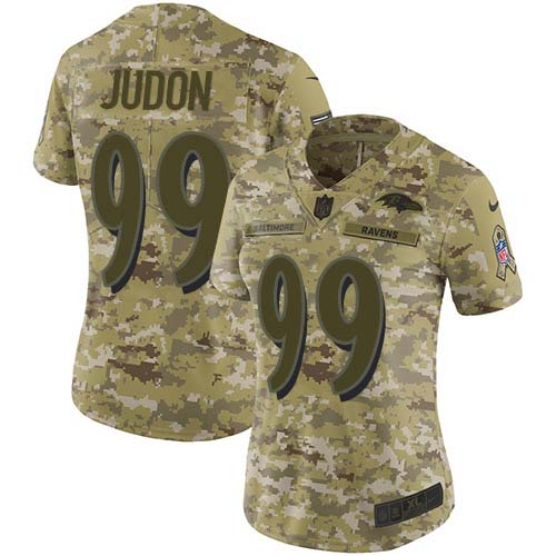 Baltimore Ravens #99 Matthew Judon Camo Women's Stitched Limited 2018 Salute To Service Jersey Womens