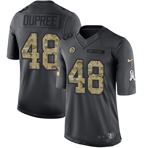 Pittsburgh Steelers #48 Bud Dupree Black Men's Stitched Limited 2016 Salute to Service Jersey Men's