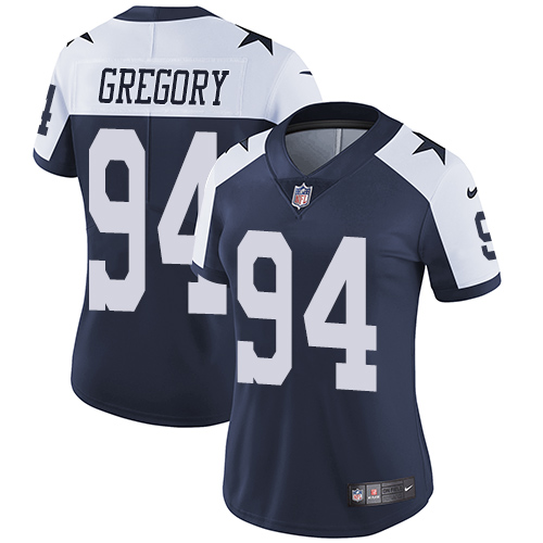 Dallas Cowboys #94 Randy Gregory Navy Blue Thanksgiving Women's Stitched Vapor Untouchable Limited Throwback Jersey Womens