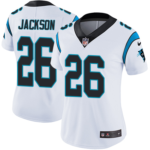 Carolina Panthers #26 Donte Jackson White Women's Stitched Vapor Untouchable Limited Jersey Womens