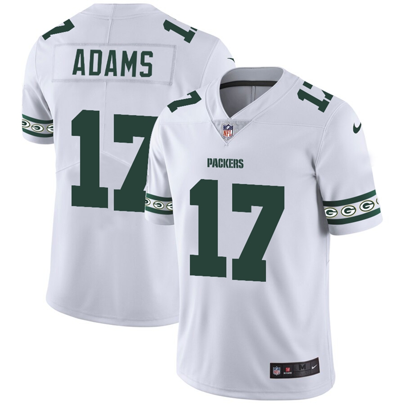 Green Bay Packers #17 Davante Adams White Team Logo Vapor Limited Jersey