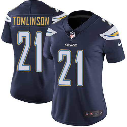 Chargers #21 LaDainian Tomlinson Navy Blue Team Color Women's Stitched Vapor Untouchable Limited Jersey