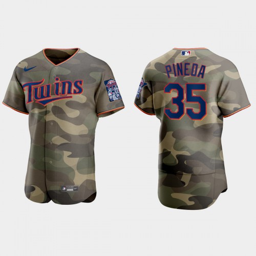 Minnesota Minnesota Twins #35 Michael Pineda Men's 2021 Armed Forces Day Authentic Jersey -Camo Men's
