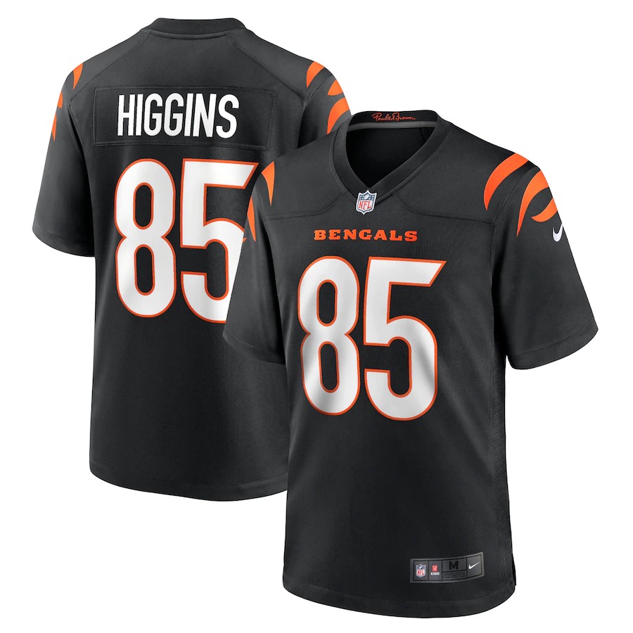 Cincinnati Bengals #85 Tee Higgins Black Youth Game Jersey