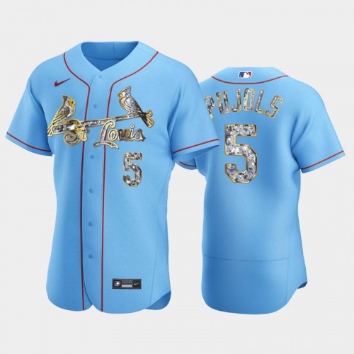 St.Louis St.Louis Cardinals #5 Albert Pujols Men's Diamond Edition Jersey - Blue Men's