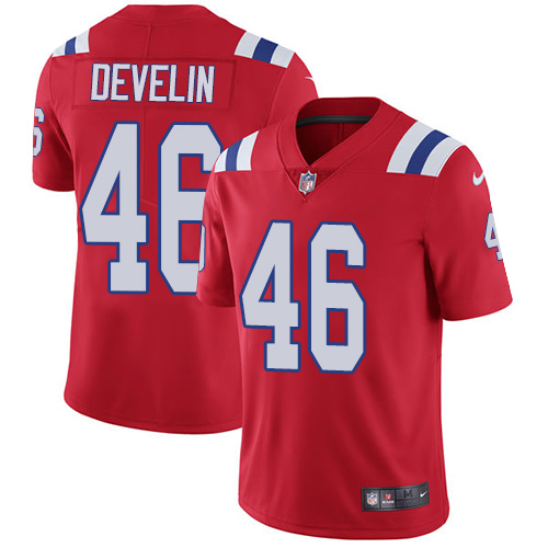 New England Patriots #46 James Develin Red Alternate Youth Stitched Vapor Untouchable Limited Jersey Youth