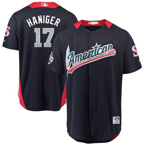 Seattle Mariners #17 Mitch Haniger Navy Blue 2018 All-Star American League Stitched Jersey Men's