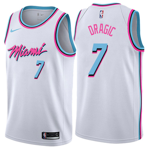Miami Heat #7 Goran Dragic White Swingman City Edition Jersey Mens