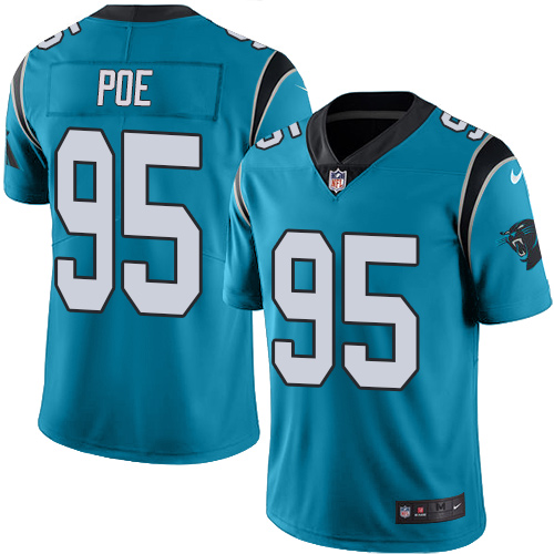 Carolina Panthers #95 Dontari Poe Blue Men's Stitched Limited Rush Jersey Men's