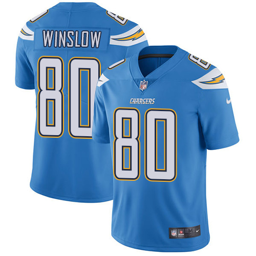 Los Angeles Chargers #80 Kellen Winslow Electric Blue Alternate Youth Stitched Vapor Untouchable Limited Jersey Youth