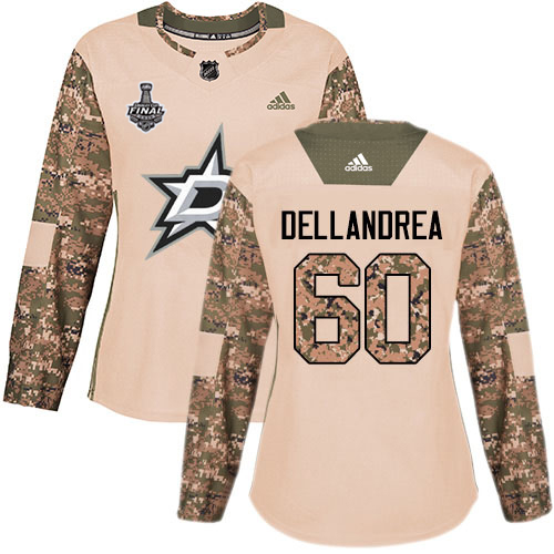 Adidas Dallas Stars #60 Ty Dellandrea Camo Authentic 2017 Veterans Day Women's 2020 Stanley Cup Final Stitched Jersey Womens
