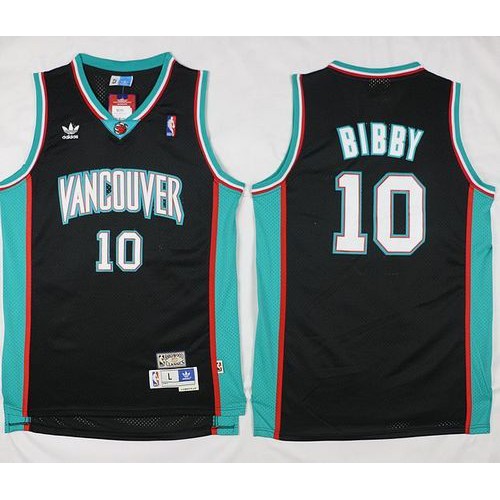 Memphis Grizzlies #10 Mike Bibby Black Throwback Stitched Jersey Mens