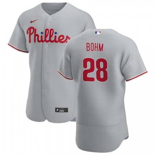 Philadelphia Philadelphia Phillies #28 Alec Bohm Men's Gray Road 2020 Authentic Player Jersey Men's