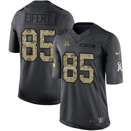 Cincinnati Bengals #85 Tyler Eifert Black Youth Stitched Limited 2016 Salute to Service Jersey Youth