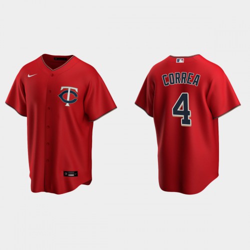 Minnesota Minnesota Twins #4 Carlos Correa Men's Replica Red Alternate Jersey Men's