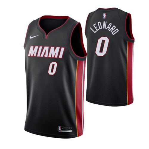 Miami Heat #0 Meyers Leonard Icon Edition Mens Black Jersey Mens
