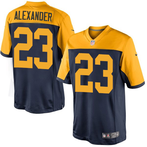 Packers #23 Jaire Alexander Navy Blue Alternate Youth Stitched New Limited Jersey
