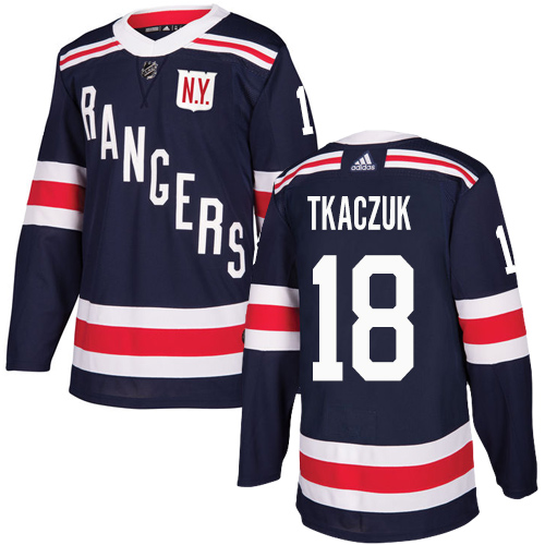 Adidas New York Rangers #18 Walt Tkaczuk Navy Blue Authentic 2018 Winter Classic Stitched Jersey Men's